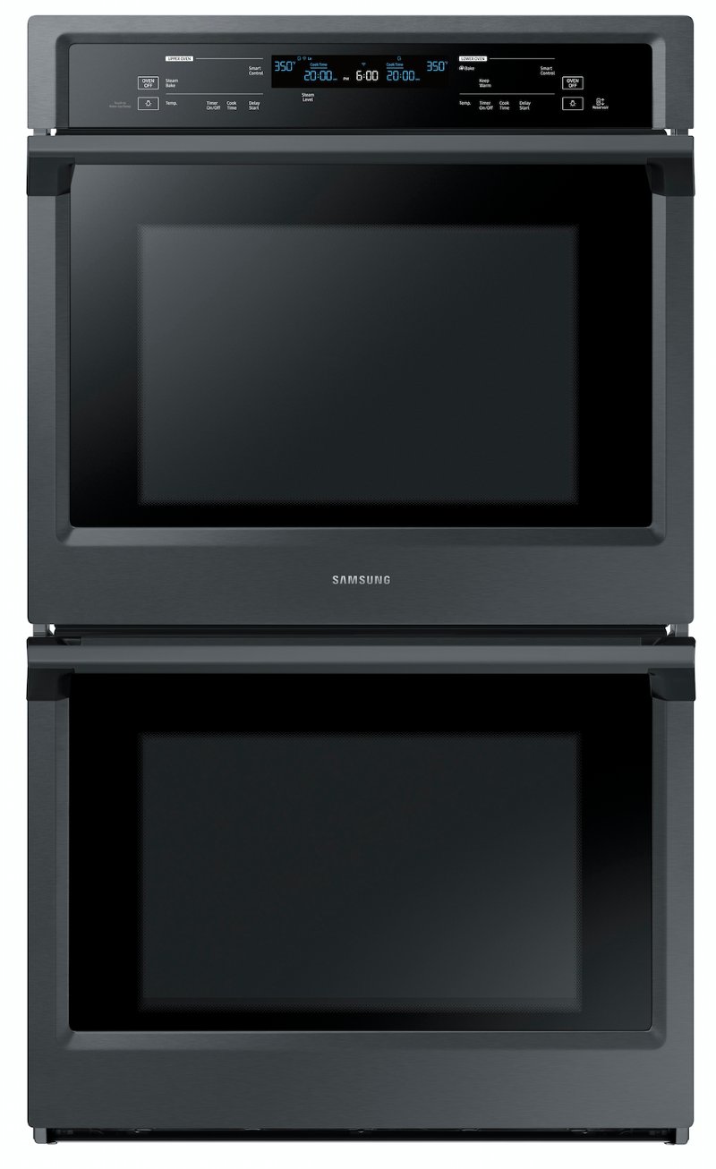 Samsung 30 Inch Smart Double Wall Oven with Steam - 10.2 cu. ft. Black