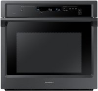 NV51K6650SG Samsung 30 Single Convection Wall Oven With Steam Cook - Matte Black Stainless Steel