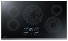 NZ36K7570RG Samsung 36 Inch Smart Smoothtop Electric Cooktop - Black Stainless Steel