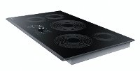 NZ36K7570RG Samsung 36 Inch Smart Smoothtop Electric Cooktop - Black Stainless Steel-3