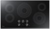 NZ36K6430RG Samsung 36 Inch Smart Smoothtop Electric Cooktop with Rapid Boil - Black Stainless Steel
