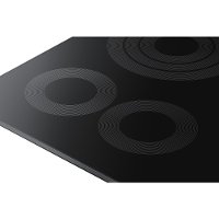 NZ36K6430RG Samsung 36 Inch Smart Smoothtop Electric Cooktop with Rapid Boil - Black Stainless Steel-2