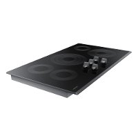 NZ36K6430RG Samsung 36 Inch Smart Smoothtop Electric Cooktop with Rapid Boil - Black Stainless Steel-3