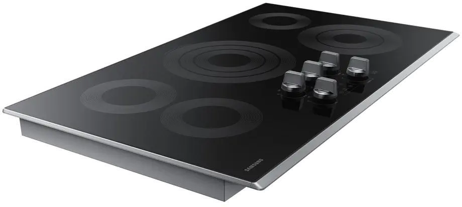 NZ36K6430RS Samsung 36 Inch Smart Smoothtop Electric Cooktop with Rapid Boil - Stainless Steel-3