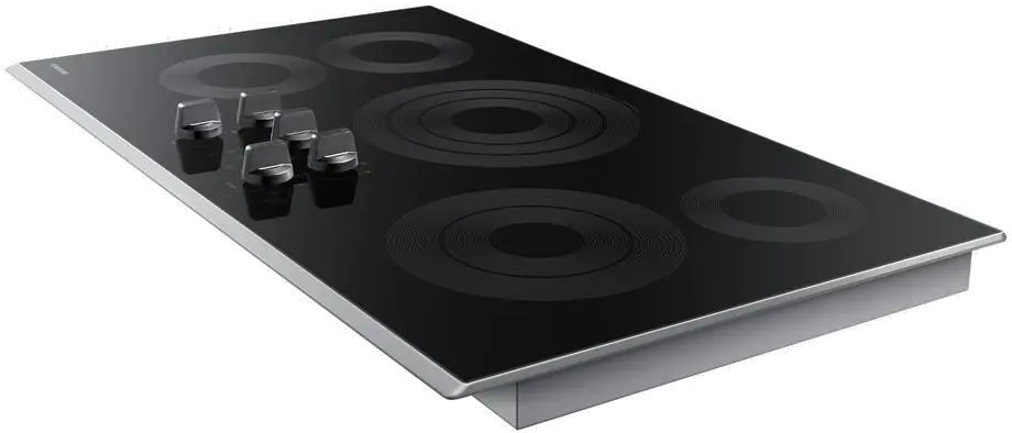 NZ36K6430RS Samsung 36 Inch Smart Smoothtop Electric Cooktop with Rapid Boil - Stainless Steel-4