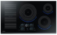 NZ36K7880UG Samsung 36 Inch Smart Induction Cooktop - Black Stainless Steel