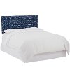 750TMDCIND Mudcloth Indigo Blue Upholstered Twin Headboard-2