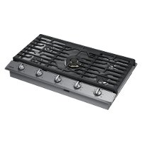 NA36K7750TS Samsung 36 Inch Gas Cooktop - Stainless Steel and Black-2