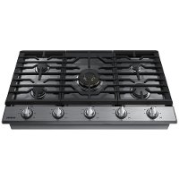 NA36K7750TS Samsung 36 Inch Gas Cooktop - Stainless Steel and Black-3