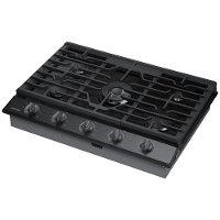 NA30K6550TG Samsung 30 Inch 5 Burner Smart Gas Cooktop - Black Stainless Steel-2