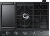 NA30K6550TG Samsung 30 Inch Smart Gas Cooktop - Fingerprint Resistant Black Stainless Steel-1
