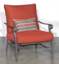 16A3108T/RED/LOUNGE Outdoor Patio Lounge Chair - Bar Harbor