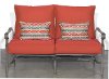 16A3108W/RED/LOVE Bar Harbor Collection Outdoor Patio Love Seat