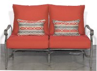 16A3108W/RED/LOVE Outdoor Patio Love Seat - Bar Harbor