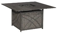 16A7452R/FIREPIT Bar Harbor Collection 46 Inch Outdoor Patio Concrete Fire Pit