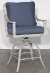 16A2681P/BLUE/BARSTL Acadia Collection Outdoor Patio Swivel Barstool