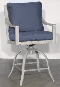 16A2681P/BLUE/BARSTL Blue Outdoor Patio Swivel Bar Chair - Acadia