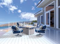 5PC:ACADIA/FIRECHAT 5 Piece Fire Pit Patio Set - Acadia