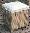 WB-R1339-0108A/CUBE Clearance Arcadia Collection Outdoor Patio Cube Ottoman