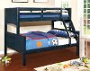 Clearance Navy Blue Classic Twin-over-Full Bunk Bed - Prismo