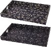 Large Floral Printed Rectangle Tray with Cut Out Handles