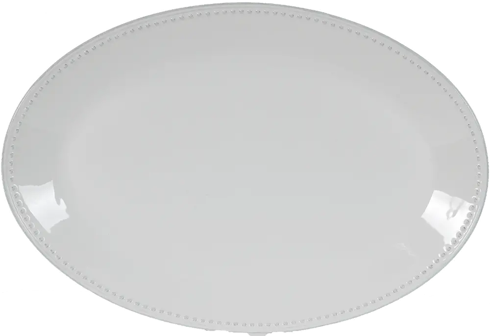 White Glazed Oval Plate-1