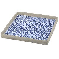 12 Inch Blue Tiled Square Tray