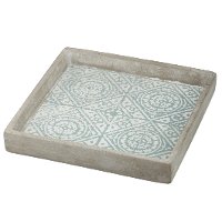 Small Blue Tiled Square Tray