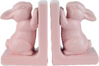 Pink Bunny Bookend Pair