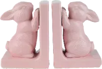 Pink Bunny Bookend Pair