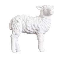White Standing Sheep Statue