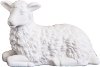 Resting White Sheep Statue