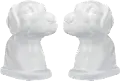 White Lab Bookend Pair