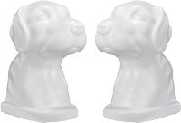 White Lab Bookend Pair