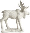 White Woodland Moose Statue