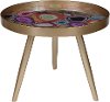 Multi-Color Livonia Side Table with Tray Top