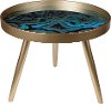 Blue Swirl Livonia Side Table with Tray Top
