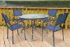 Genevieve Collection 5 Piece Blue Patio Dining Set-1
