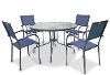 Genevieve Collection 5 Piece Blue Patio Dining Set-2