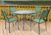 Genevieve Collection 5 Piece Green Outdoor Patio Dining Set-1