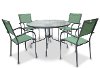 Genevieve Collection 5 Piece Green Outdoor Patio Dining Set-2