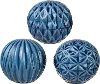 Assorted 4 Inch Blue Marbleized Accent Sphere