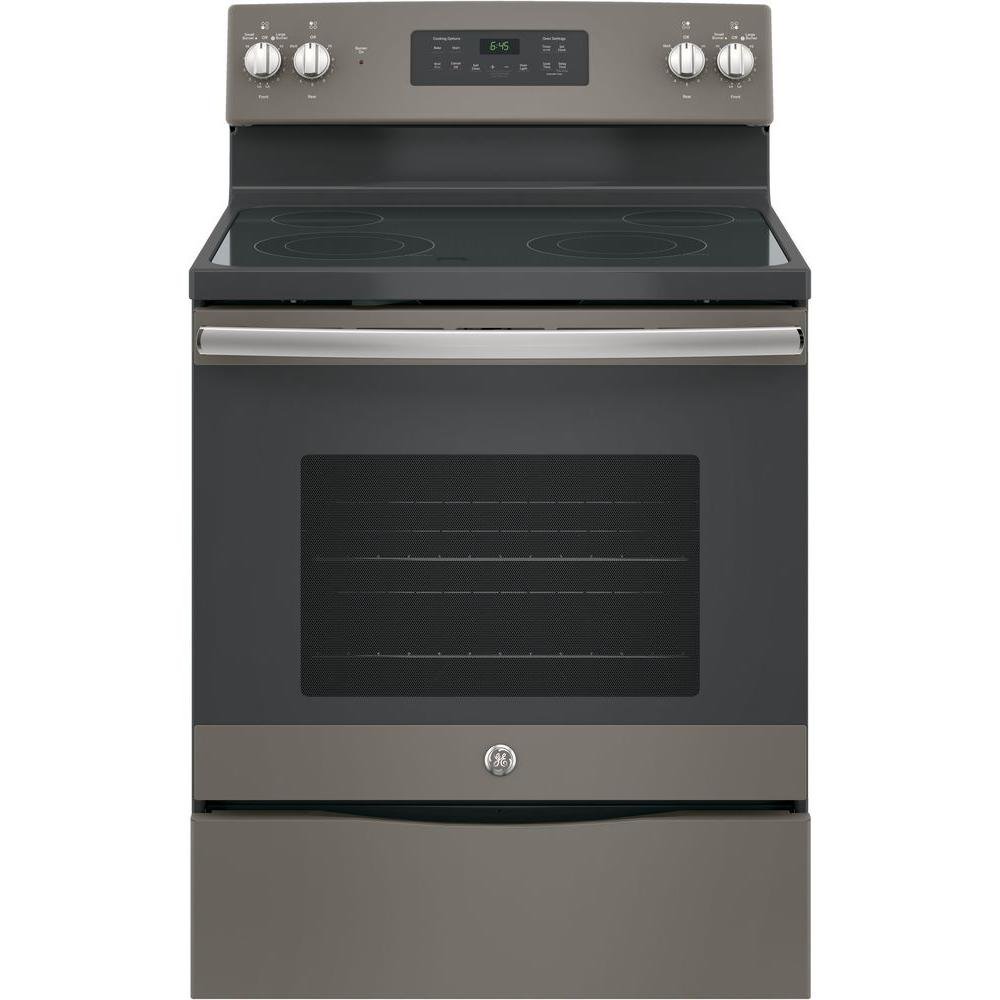 JB645EKES GE Electric Range with Ceramic glass cooktop - 5.3 cu. ft. Slate-1