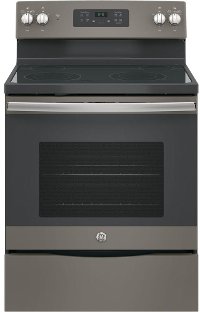 JB645EKES GE Electric Range with Ceramic glass cooktop - 5.3 cu. ft. Slate