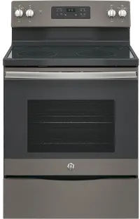 JB645EKES GE Electric Range with Ceramic glass cooktop - 5.3 cu. ft. Slate