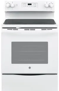 JB645DKWW GE 30 Inch Slide-in Smoothtop Electric Range - 5.3 cu. ft. White