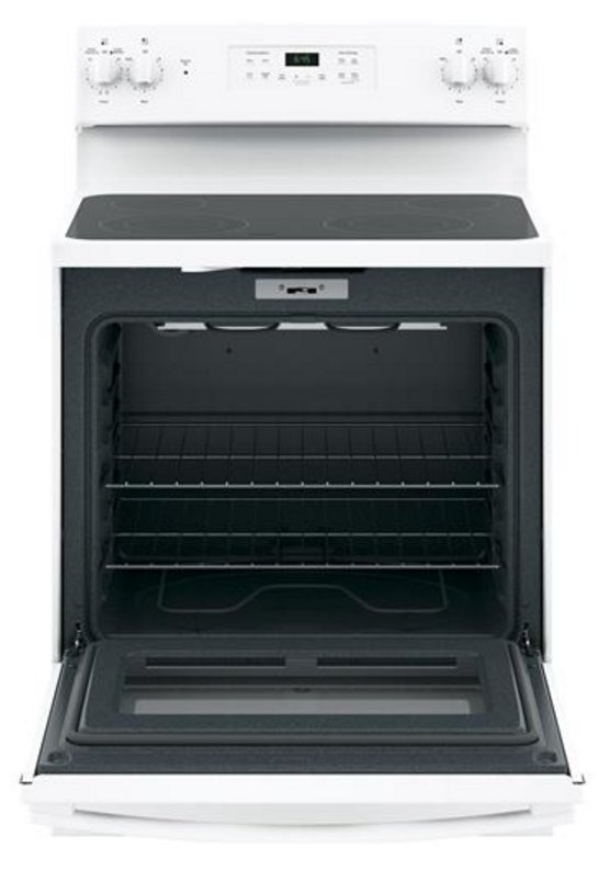 JB645DKWW GE 30 Inch Slide-in Smoothtop Electric Range - 5.3 cu. ft. White-2