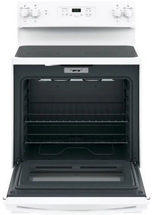 JB645DKWW GE 30 Inch Slide-in Smoothtop Electric Range - 5.3 cu. ft. White-2