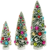 9 Inch Multi-Color Bottle Brush Tree