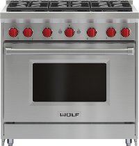 GR366-LP Wolf 36 Inch LP Gas Range - Stainless Steel-1